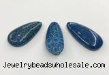 CGP3547 23*50mm - 27*55mm flat teardrop chrysanthemum agate slab pendants