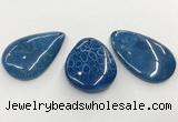 CGP3548 32*42mm - 35*55mm flat teardrop chrysanthemum agate slab pendants