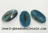 CGP3570 32*50mm faceted oval agate pendants wholesale