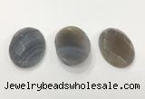 CGP3580 32*45mm faceted oval agate pendants wholesale