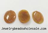 CGP3581 32*45mm faceted oval agate pendants wholesale