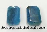 CGP3599 35*55mm faceted octagonal agate pendants wholesale