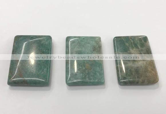 CGP3615 30*45mm rectangle amazonite gemstone pendants wholesale