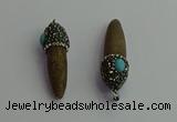 CGP409 10*45mm - 15*50mm bullet sea urchin shell pendants