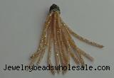 CGP420 2*3mm faceted rondelle handmade chinese crystal tassel pendants