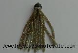 CGP422 2*3mm faceted rondelle handmade chinese crystal tassel pendants