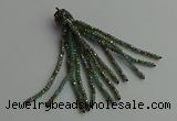 CGP423 2*3mm faceted rondelle handmade chinese crystal tassel pendants