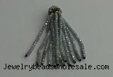 CGP424 2*3mm faceted rondelle handmade chinese crystal tassel pendants