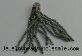 CGP425 2*3mm faceted rondelle handmade chinese crystal tassel pendants