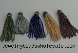 CGP430 2*3mm faceted rondelle handmade chinese crystal tassel pendants