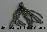 CGP438 2*3mm faceted rondelle handmade chinese crystal tassel pendants