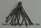 CGP446 2*3mm faceted rondelle handmade chinese crystal tassel pendants