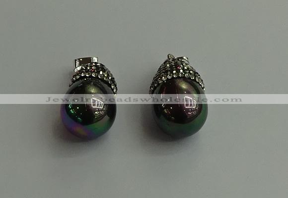 CGP462 15*25mm - 15*30mm teardrop pearl shell pendants wholesale