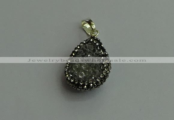 CGP466 15*20mm teardrop crystal glass pendants wholesale