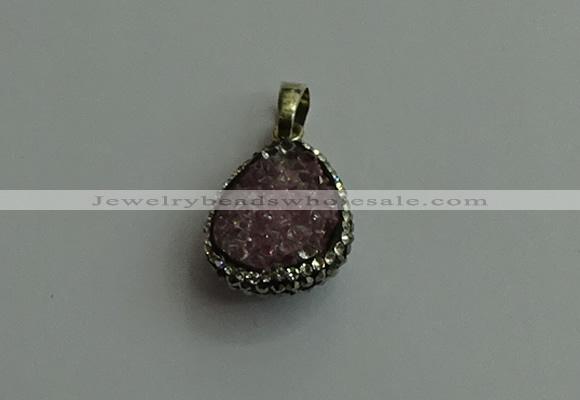 CGP470 15*20mm teardrop crystal glass pendants wholesale