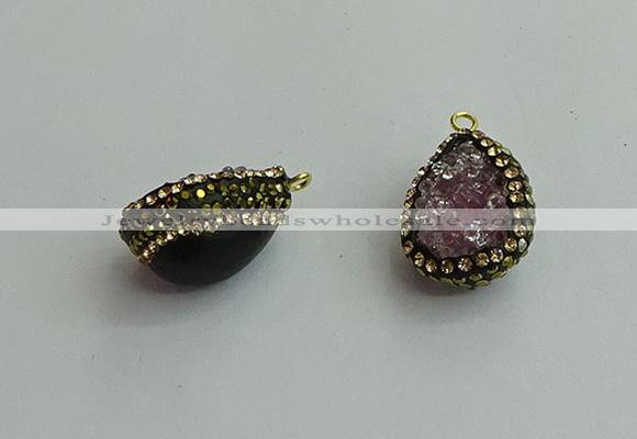 CGP481 15*20mm teardrop crystal glass pendants wholesale