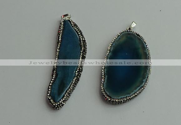 CGP536 25*50mm - 35*65mm freeform agate pendants wholesale