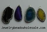 CGP539 25*50mm - 35*65mm freeform agate pendants wholesale