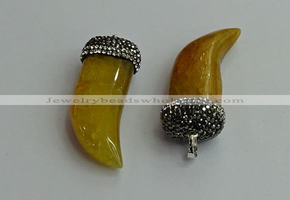 CGP581 16*50mm - 18*55mm oxhorn agate pendants wholesale