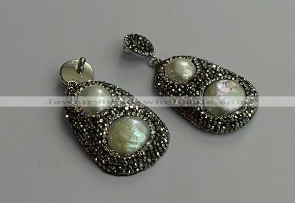 CGP615 25*40mm freeform pearl pendants wholesale