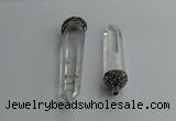 CGP713 16*55mm - 18*75mm sticks white crystal pendants