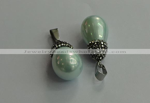 CGP715 15*25mm - 15*30mm teardrop shell pearl pendants wholesale