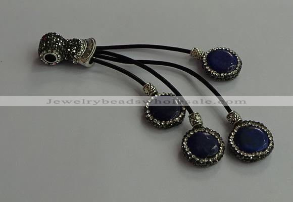 CGP726 16mm - 18mm coin lapis lazuli tassel pendants wholesale