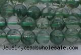 CGQ511 15.5 inches 6mm round matte imitation green phantom quartz beads