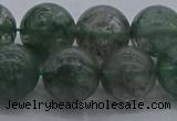 CGQ516 15.5 inches 16mm round matte imitation green phantom quartz beads