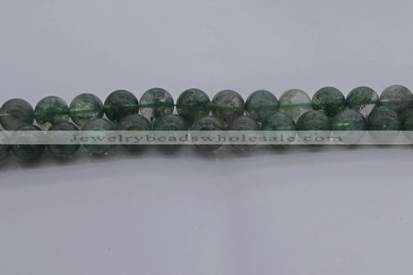 CGQ516 15.5 inches 16mm round matte imitation green phantom quartz beads