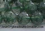 CGQ524 15.5 inches 12mm faceted round imitation green phantom quartz beads