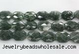 CGQ530 18*22mm - 18*25mm faceted octagonal green phantom quartz beads