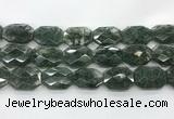 CGQ531 22*30mm - 24*32mm faceted octagonal green phantom quartz beads