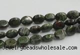 CGR10 16 inches 6*8mm oval green rain forest stone beads wholesale