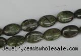 CGR27 15.5 inches 8*12mm oval green rain forest stone beads