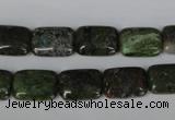 CGR34 15.5 inches 10*14mm rectangle green rain forest stone beads