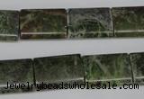 CGR36 15.5 inches 13*18mm flat tube green rain forest stone beads