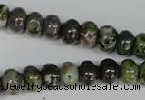 CGR45 15.5 inches 4*6mm rondelle green rain forest stone beads