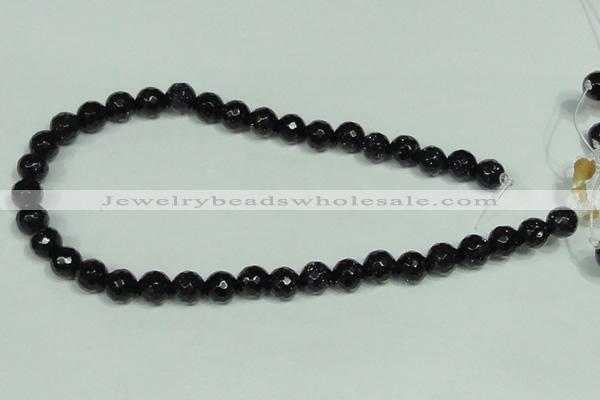 CGS107 15.5 inches 10mm faceted round blue goldstone beads wholesale