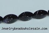 CGS119 15.5 inches 8*16mm twisted rice blue goldstone beads wholesale