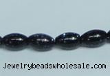 CGS121 15.5 inches 8*12mm rice blue goldstone beads wholesale