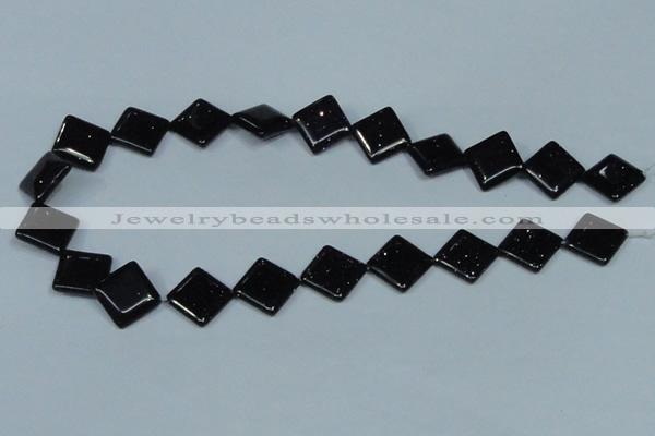 CGS125 15.5 inches 14*14mm diamond blue goldstone beads wholesale