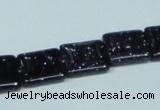 CGS128 15.5 inches 14*14mm square blue goldstone beads wholesale