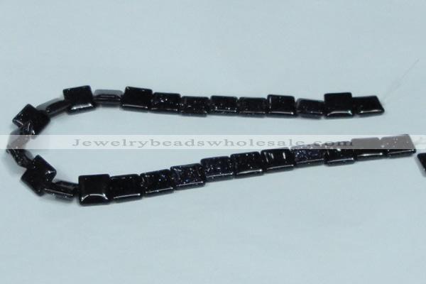 CGS128 15.5 inches 14*14mm square blue goldstone beads wholesale