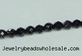 CGS138 15.5 inches 4mm faceted round blue goldstone beads wholesale