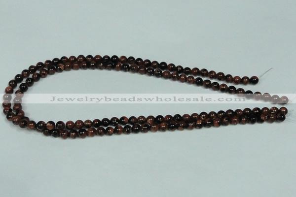 CGS201 15.5 inches 6mm round blue & brown goldstone beads wholesale