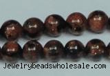 CGS203 15.5 inches 10mm round blue & brown goldstone beads wholesale