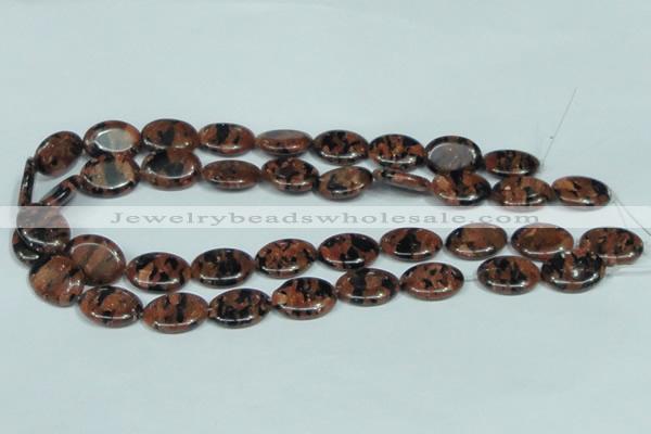 CGS212 15.5 inches 15*20mm oval blue & brown goldstone beads wholesale