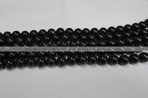 CGS403 15.5 inches 10mm round green goldstone beads wholesale