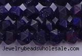 CGS456 15.5 inches 6mm faceted nuggets goldstone beads wholesale